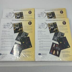 Lot 4 Creative Memories NIP Black Scrapbook Pages 8 1/2X11 Refills Scrapbooking